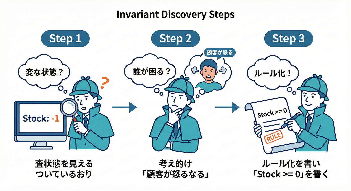Invariant Discovery Steps