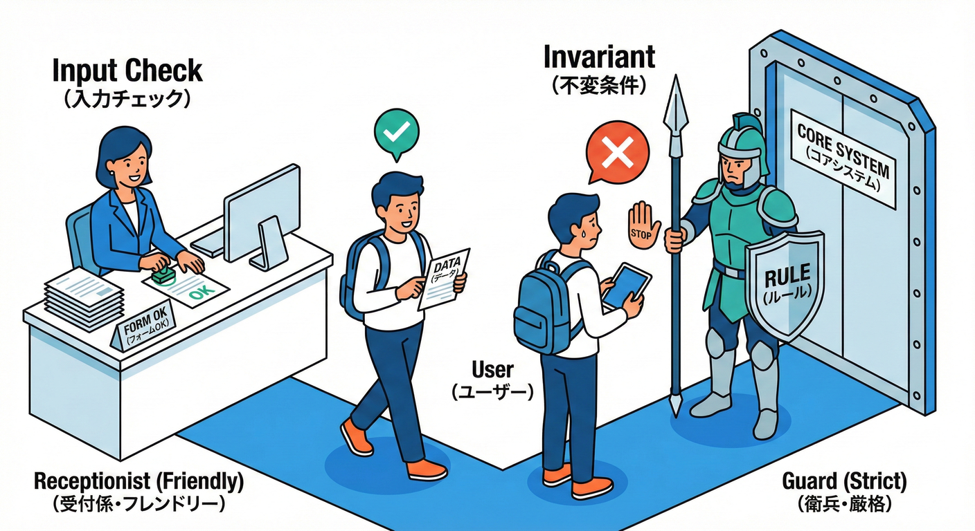Input Check vs Invariant