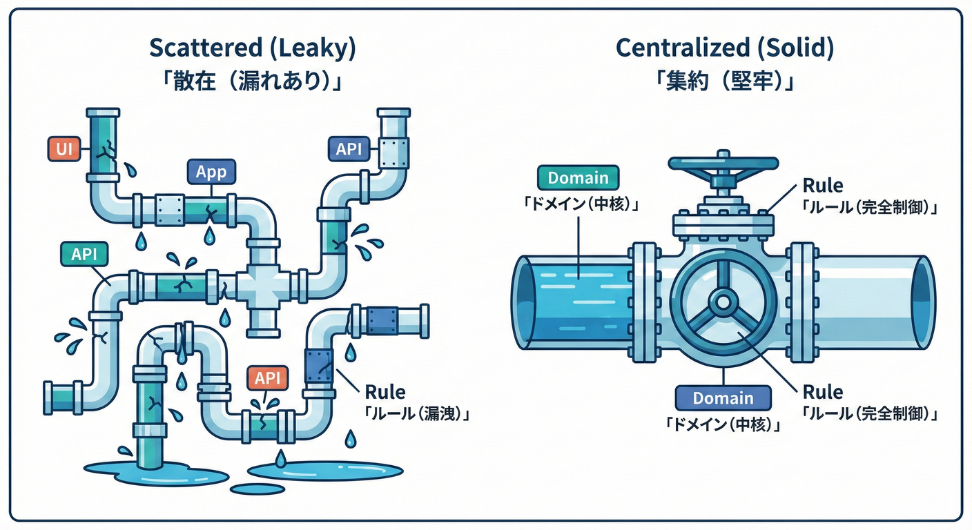 Scattered Logic vs Centralized Logic