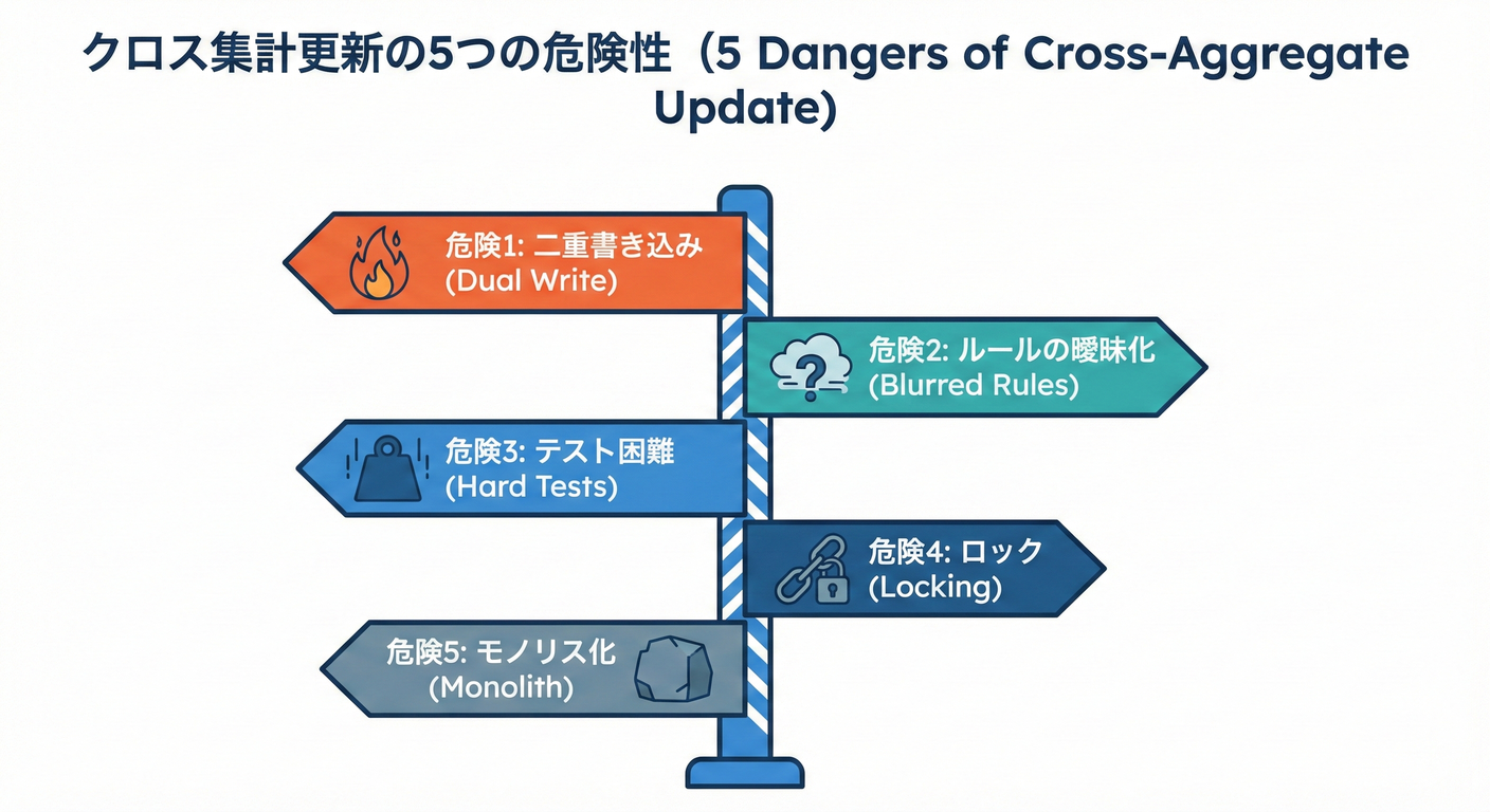Five Dangers of Cross-Aggregate Update