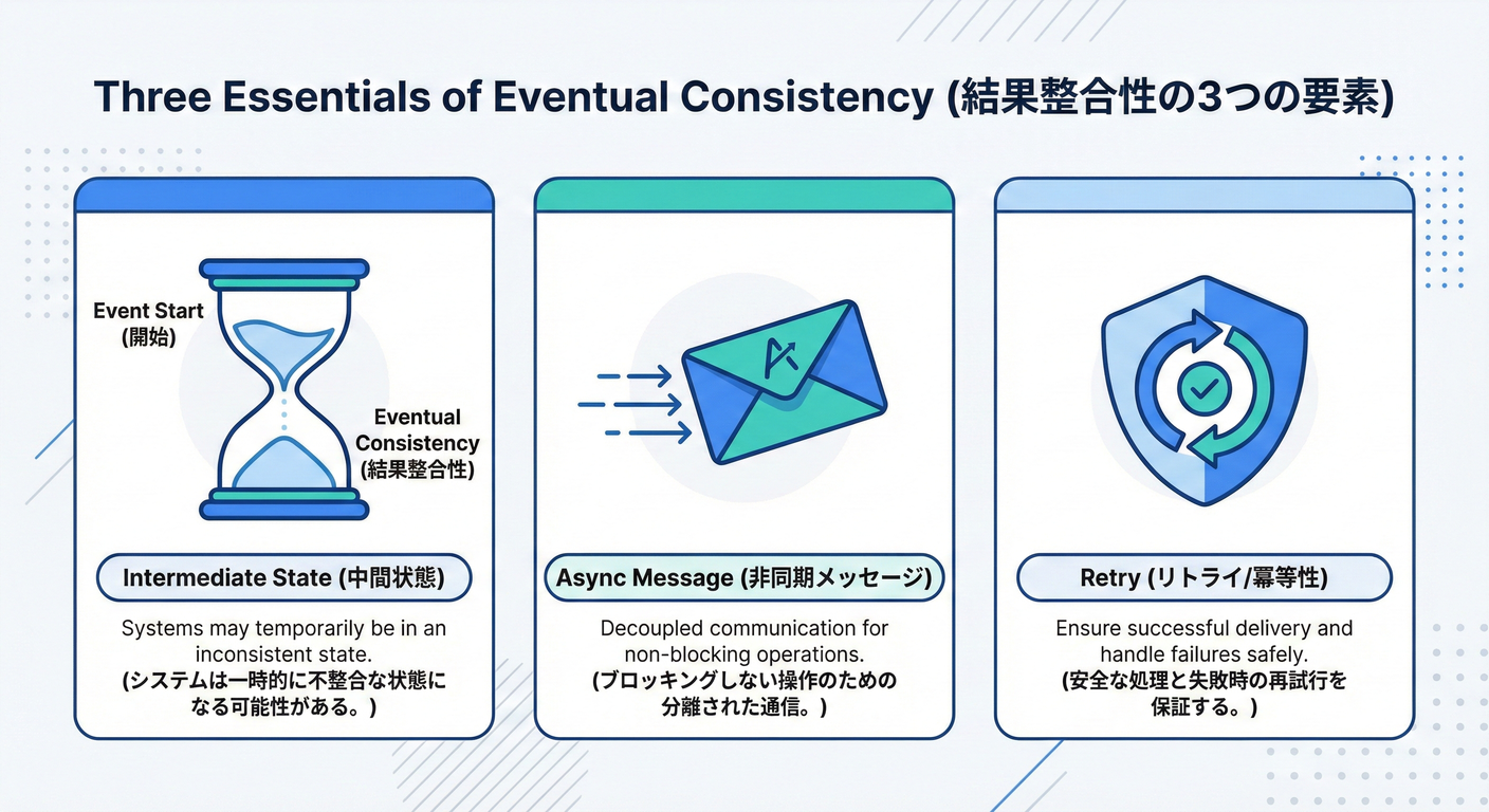 Three Essentials of Eventual Consistency