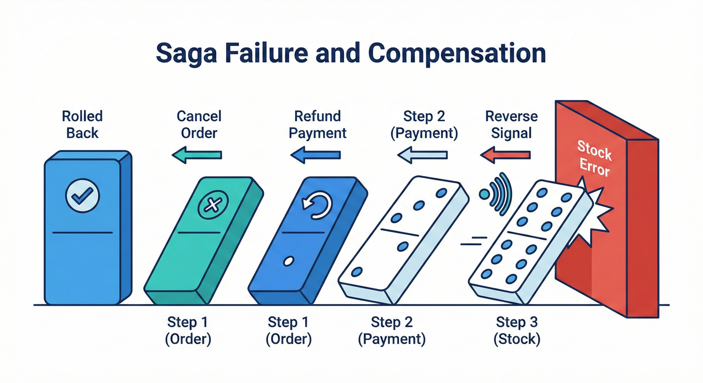 Saga Failure and Compensation