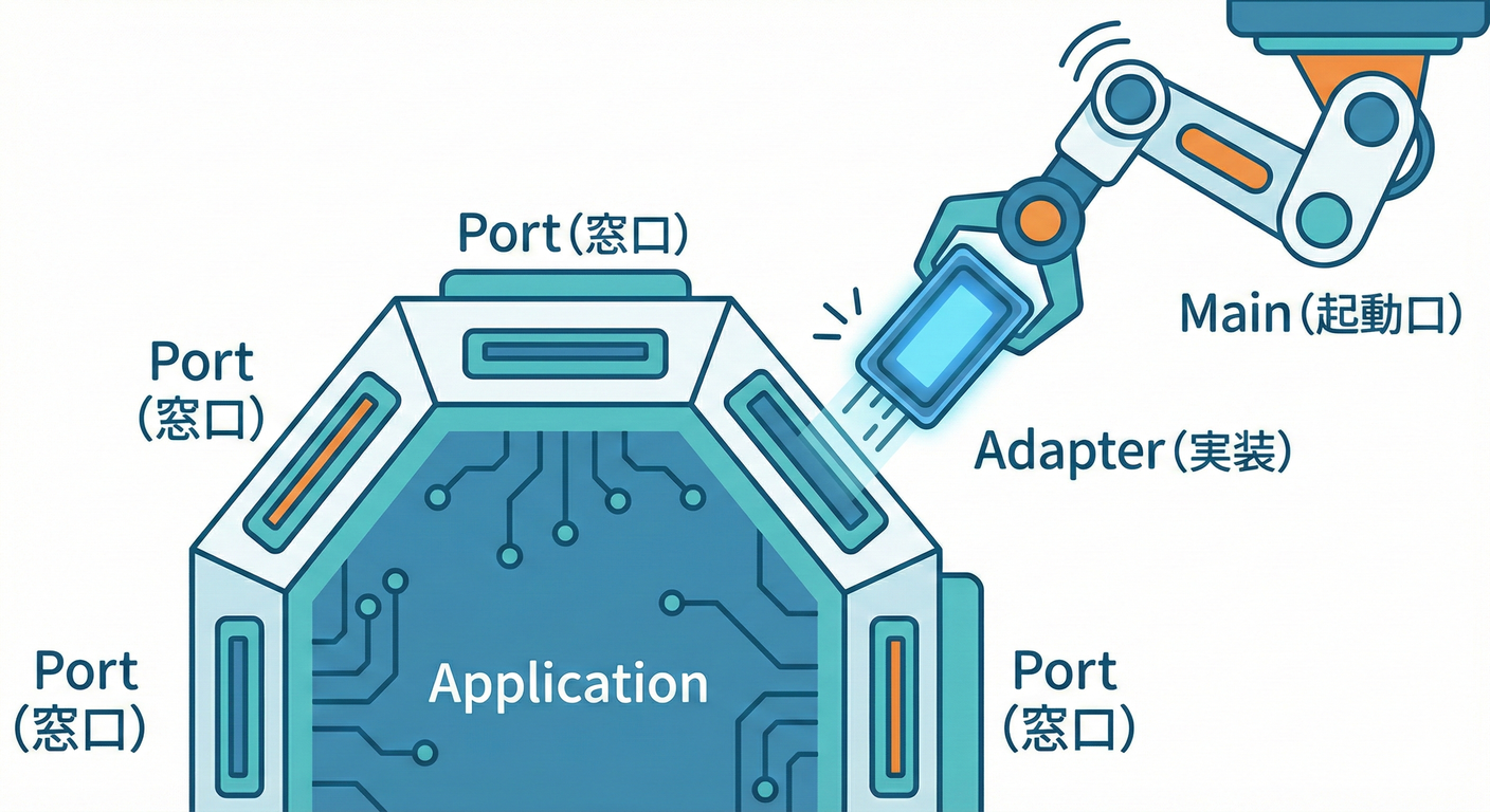 イメージ：Composition Root（パーツを組み立てる場所）