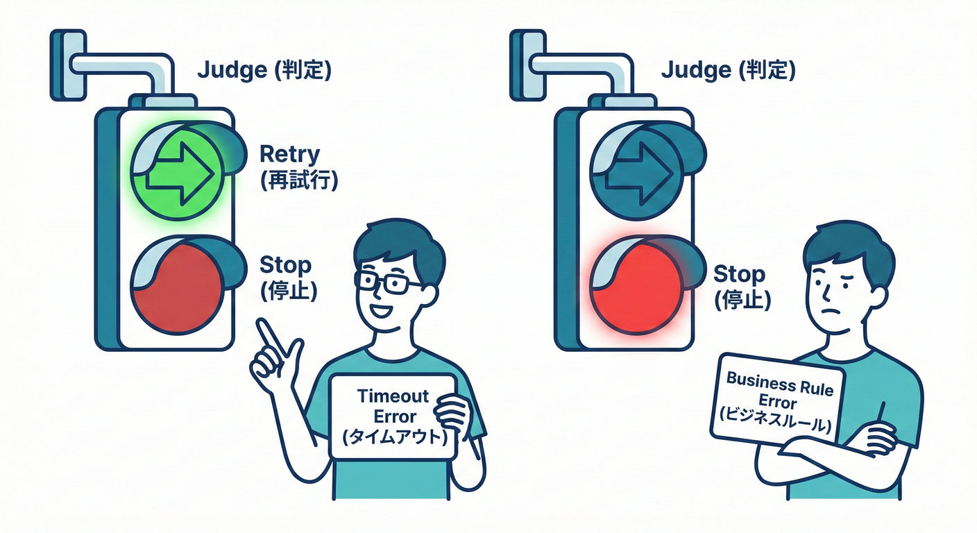 イメージ：リトライ判定の信号機