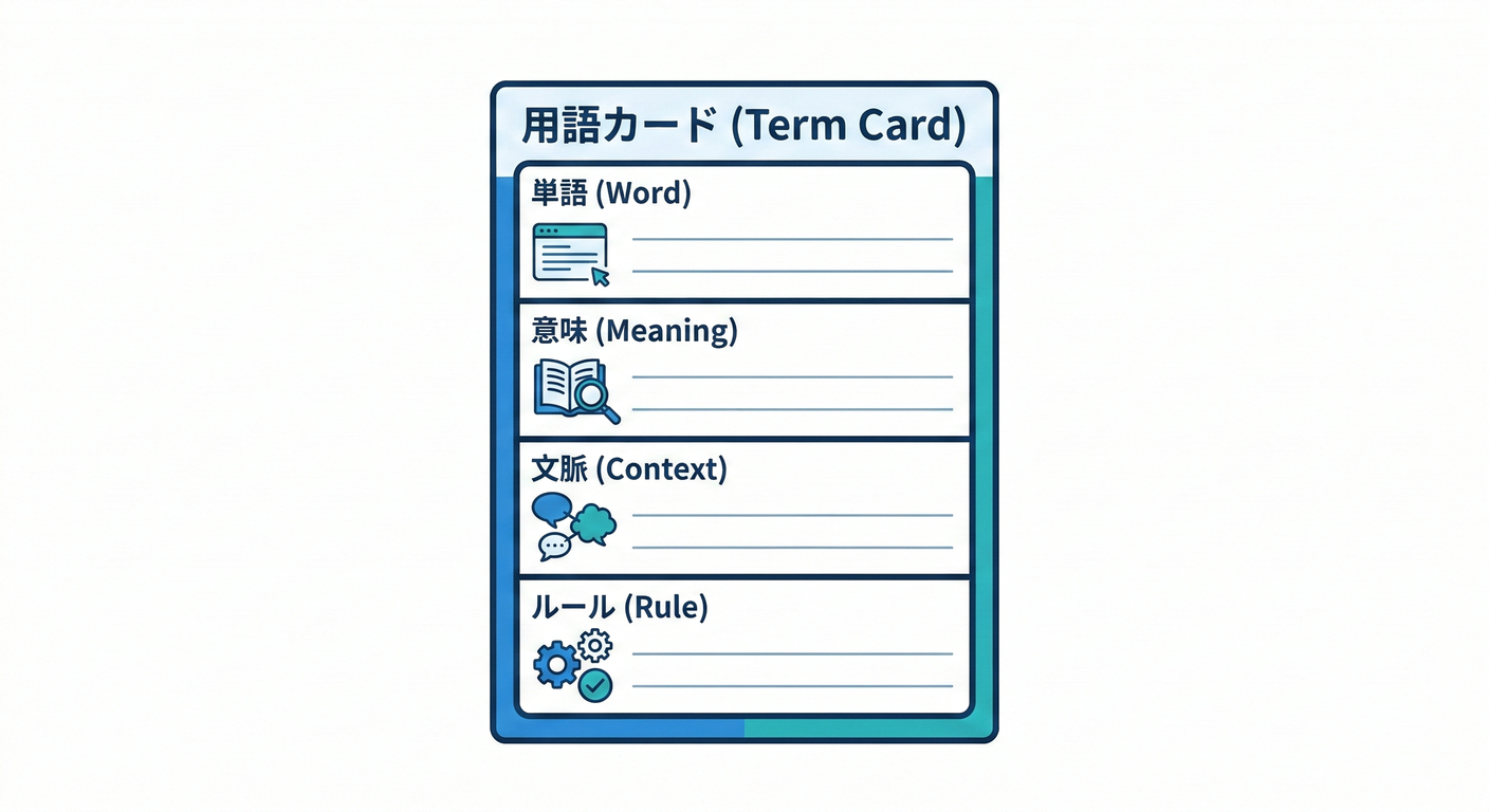 Term Card Template