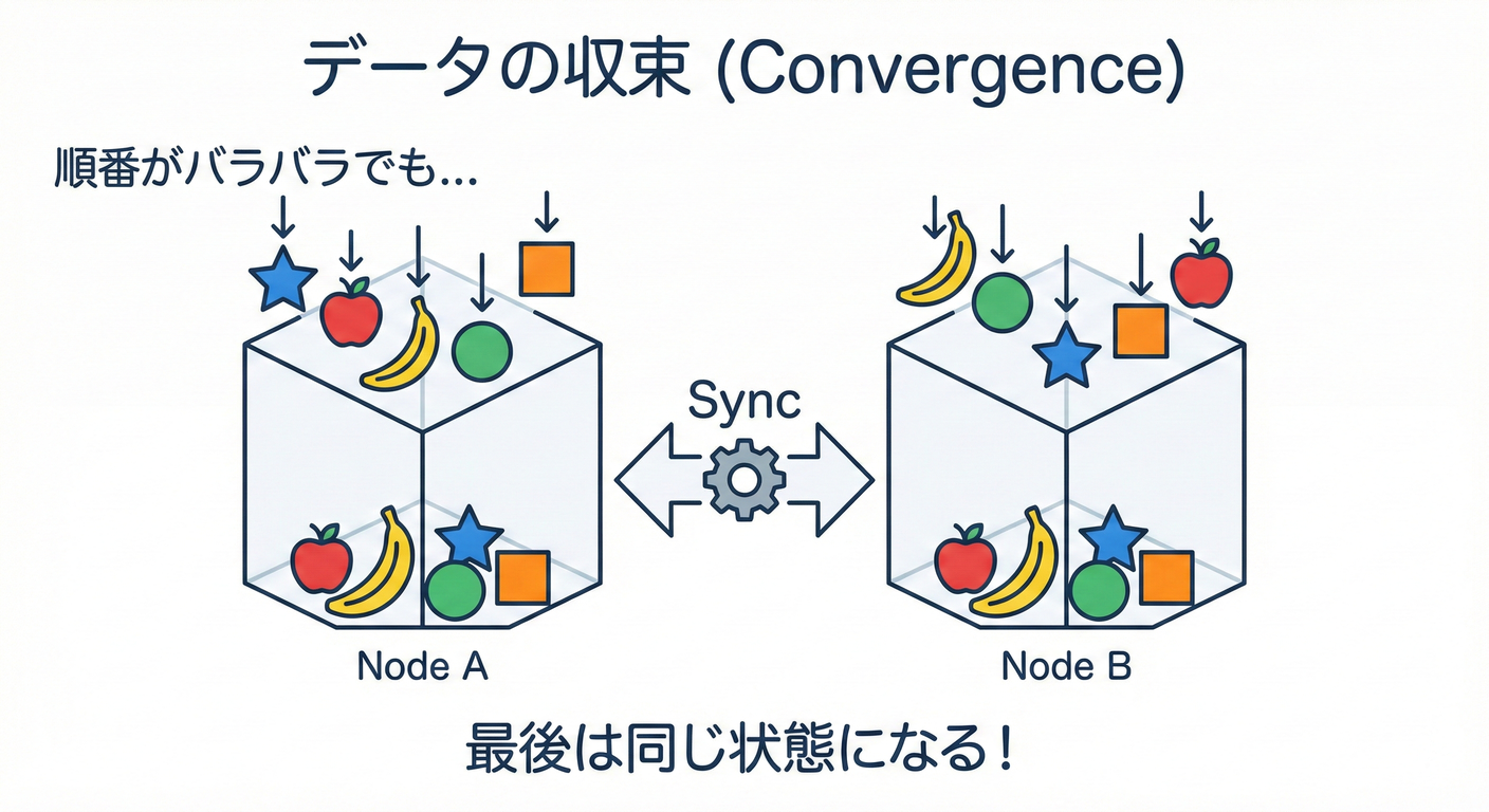 CRDTの収束