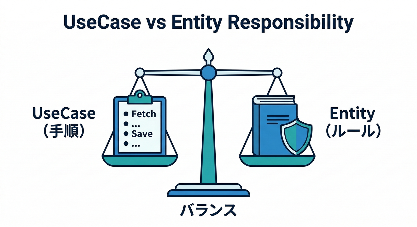 UseCase vs Entity Responsibility