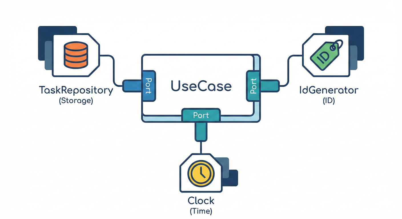 PortとUseCaseの関係図