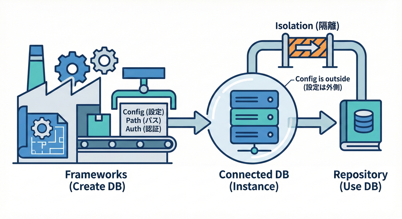 DB Driver isolation (Driver/Config separation)