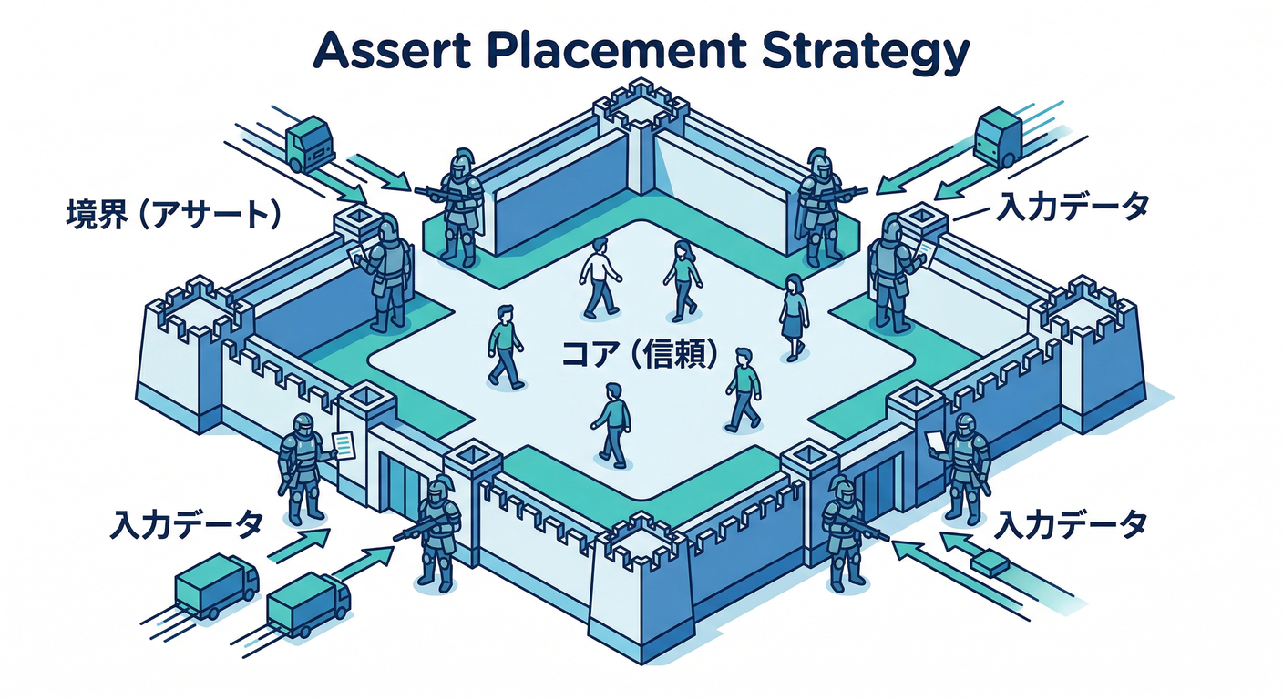 Assert Placement Strategy