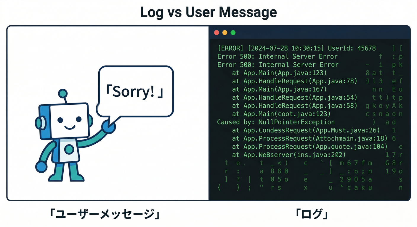 Log vs User Message