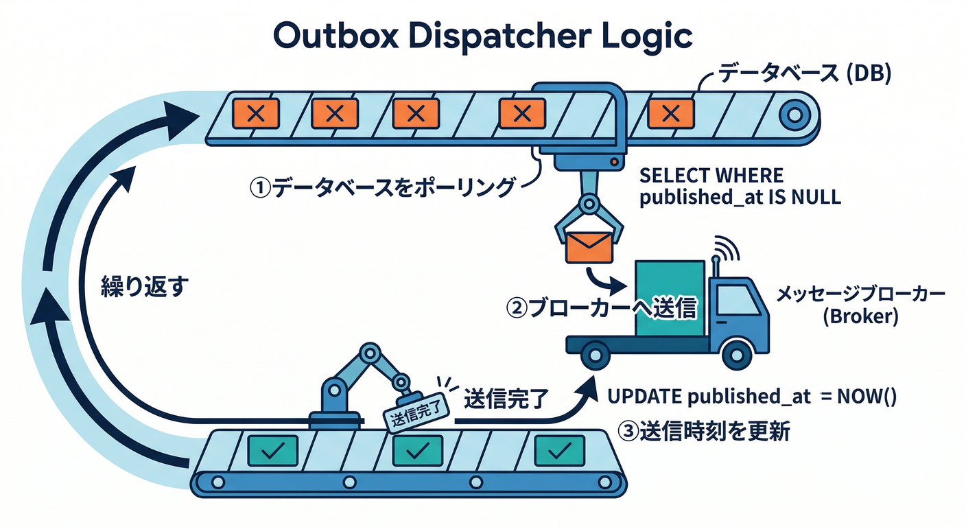 Outbox Dispatcher Logic