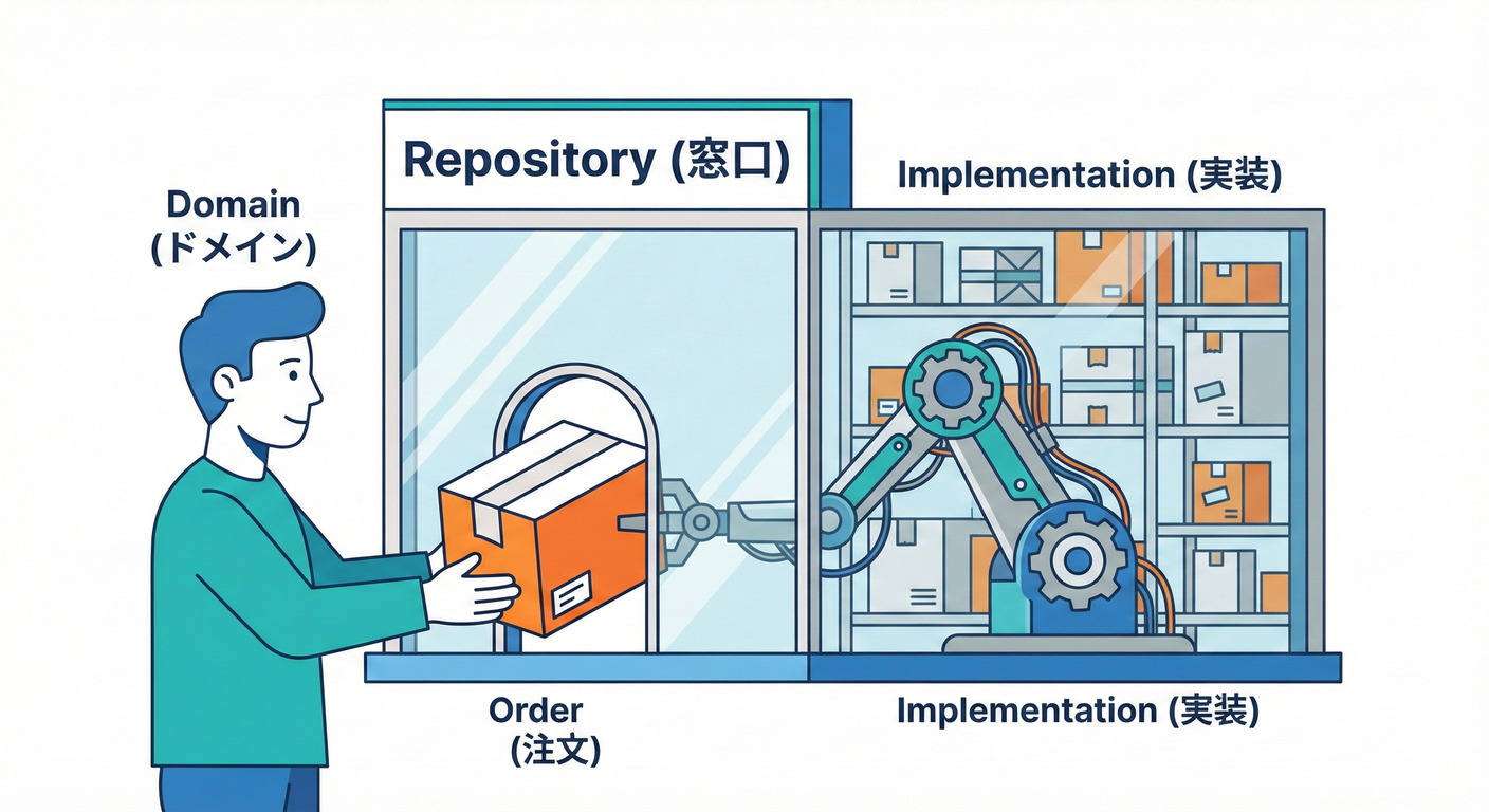 Repositoryの窓口イメージ