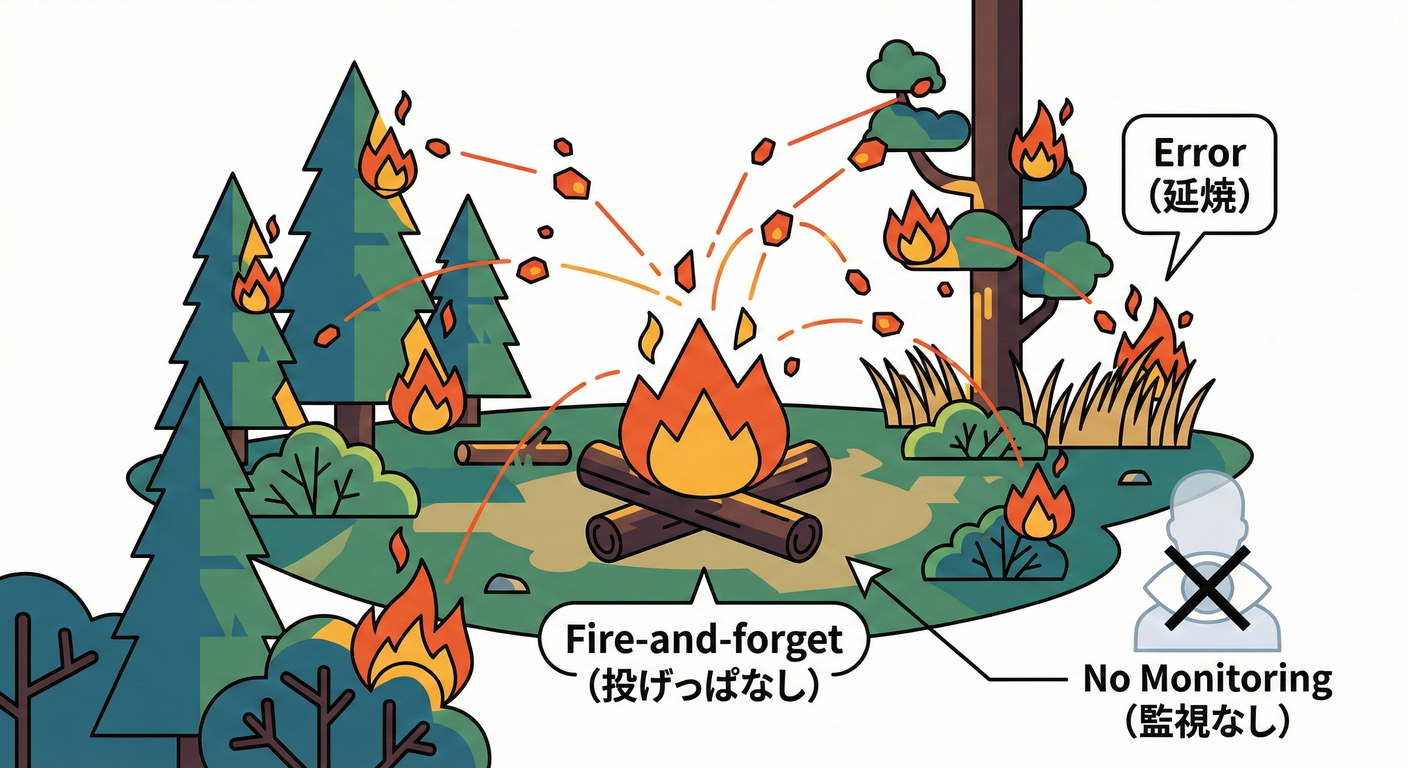 火付け役（fire-and-forget）で燃える