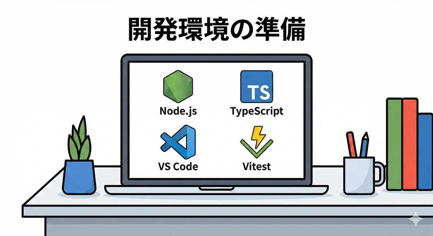 開発環境：Node/TS/VSCode/Vitestの構成