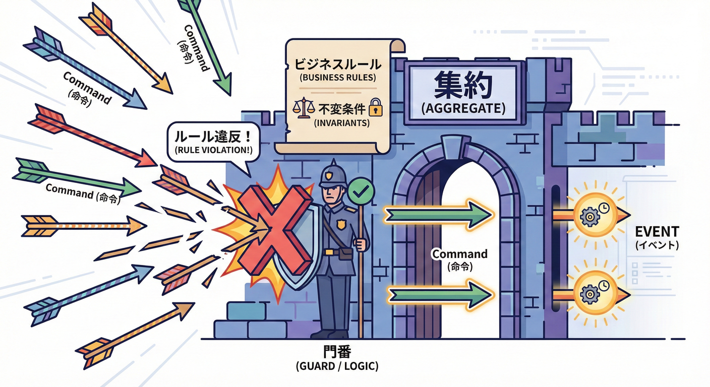 集約の入口：バリデーション（不変条件）の門