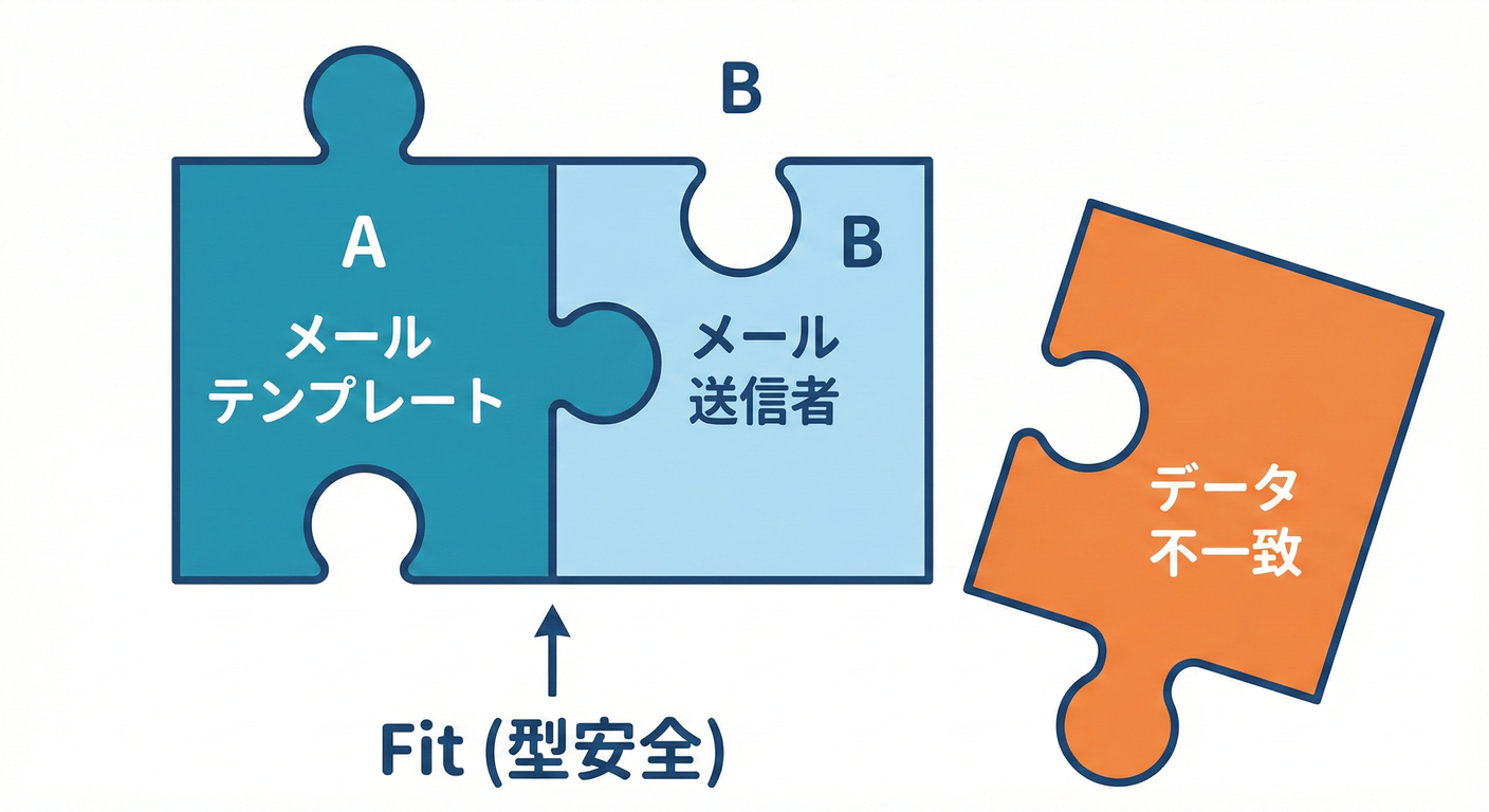 正しい組み合わせしかハマらないパズル(型安全)。