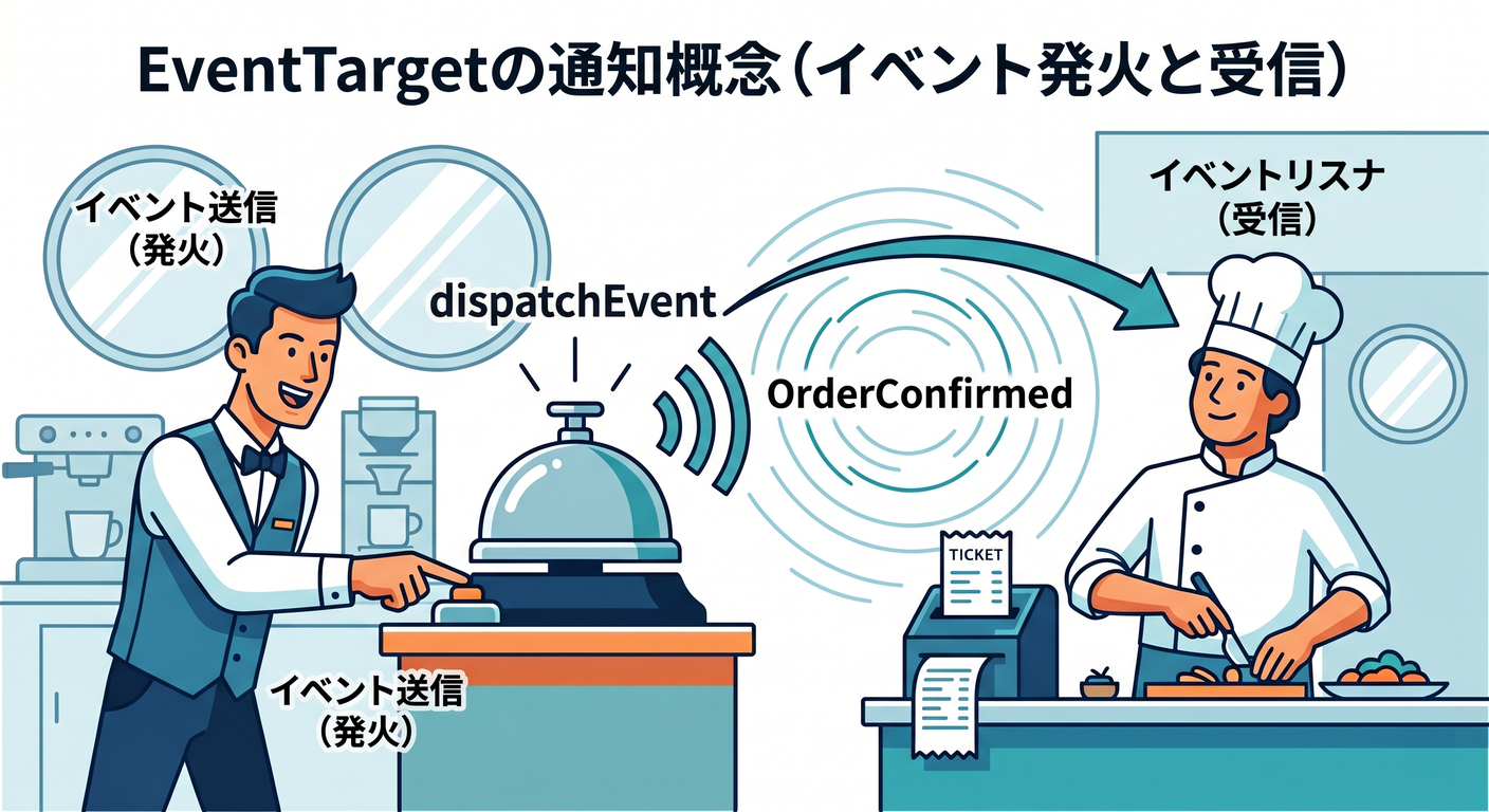 4) ハンズオン🛠️:EventTargetで「注文確定」を通知する☕🧾➡️📣