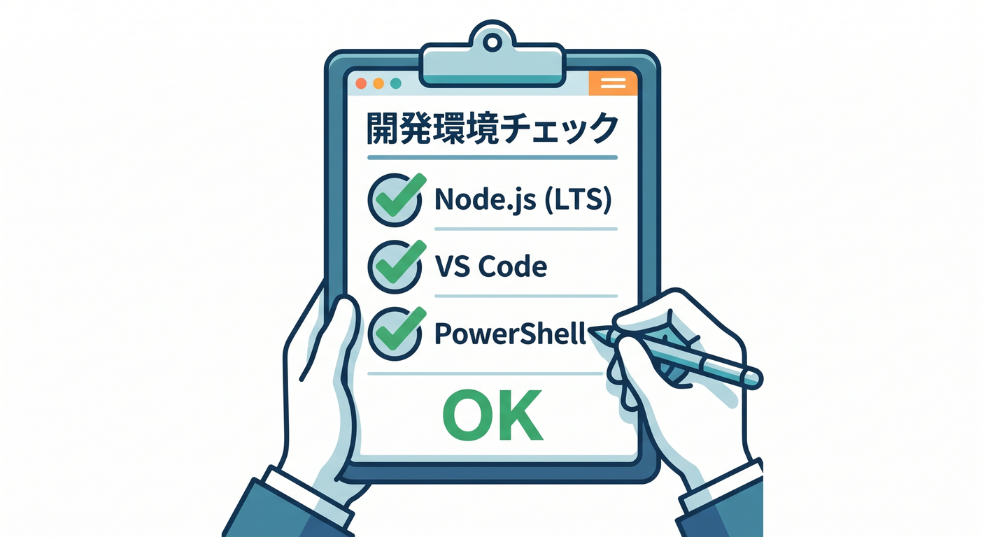 hex_ts_study_010[(./picture/hex_ts_study_010_dtos_data_transfer_objects.png)
この章は「まず動く状態」を最短で作ります😊✨ あとでヘキサゴナルに育てていくために、土台だけをきれいに作るよ〜🌱🔌
![hex_ts_study_010_env_check.png