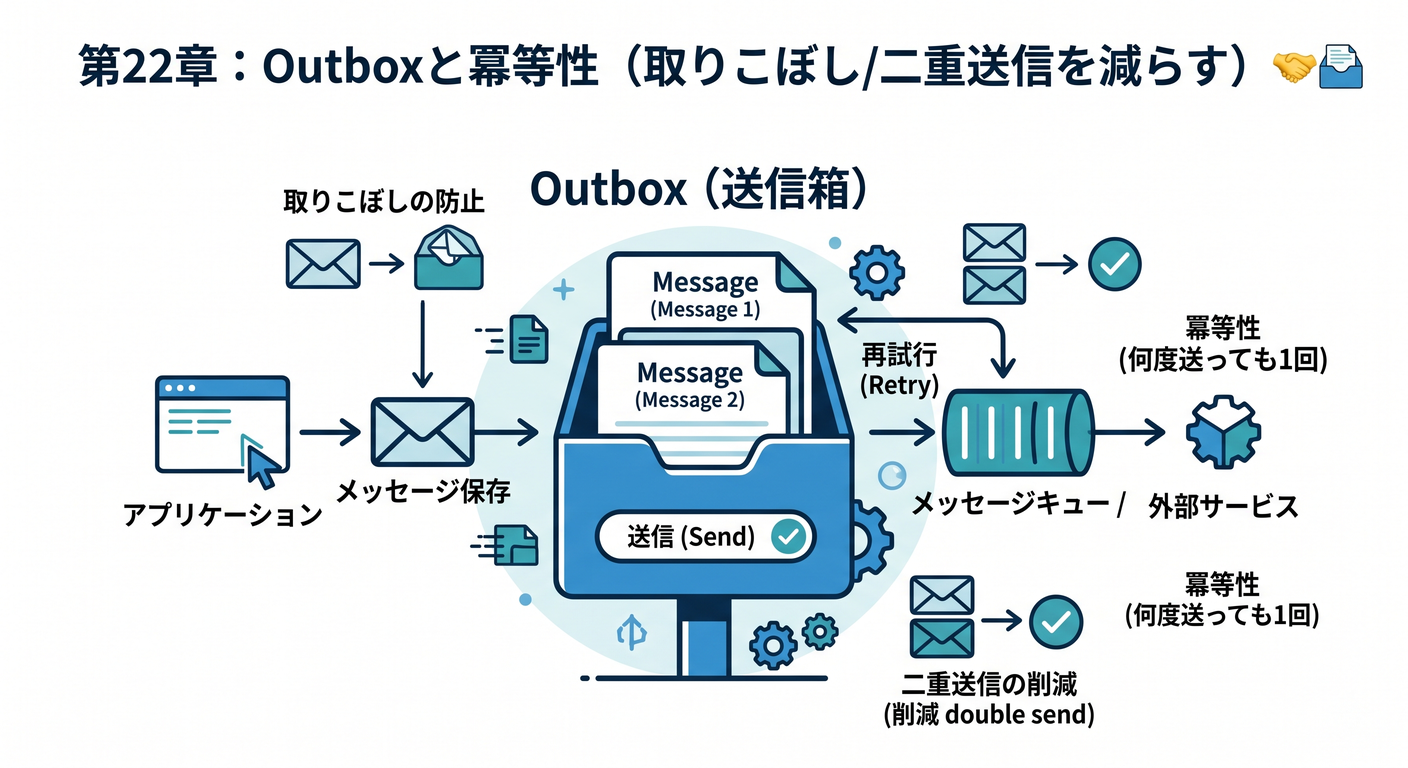 第22章outboxと冪等性取りこぼし二重送信を減らす
