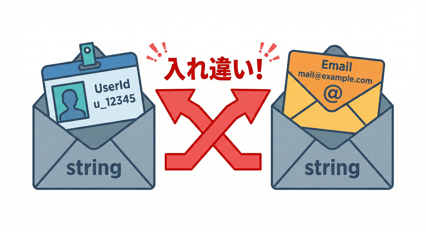 4) 事故①：UserId と Email が混ざる💥🪪📧
