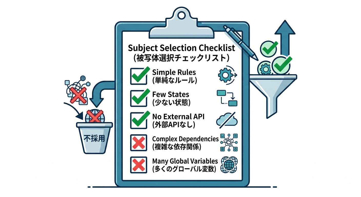 Subject Selection Checklist