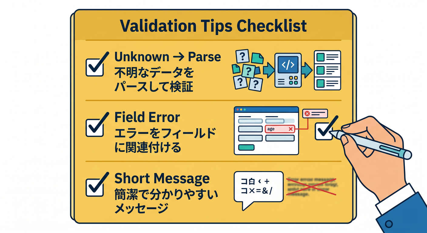 Validation Tips Checklist