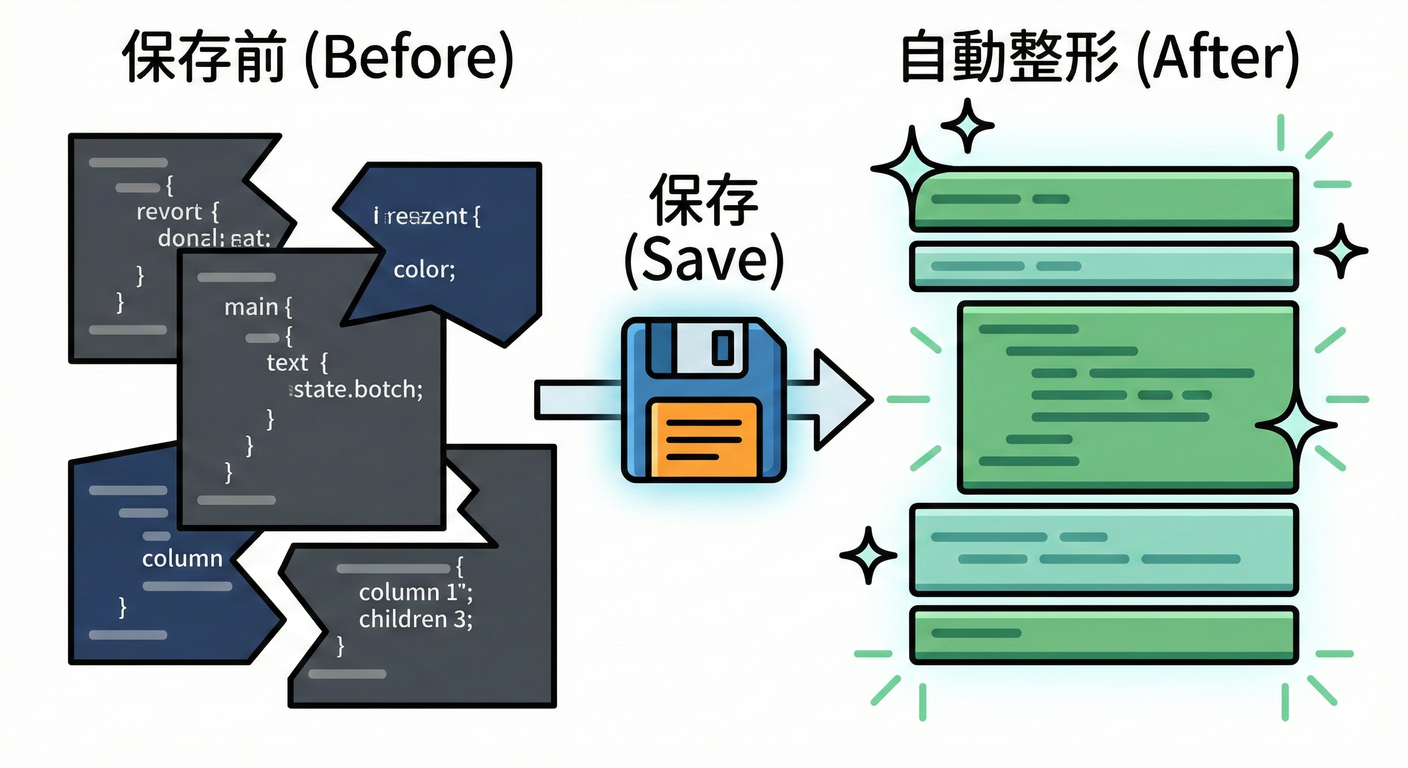 保存で整形 (Format on Save)