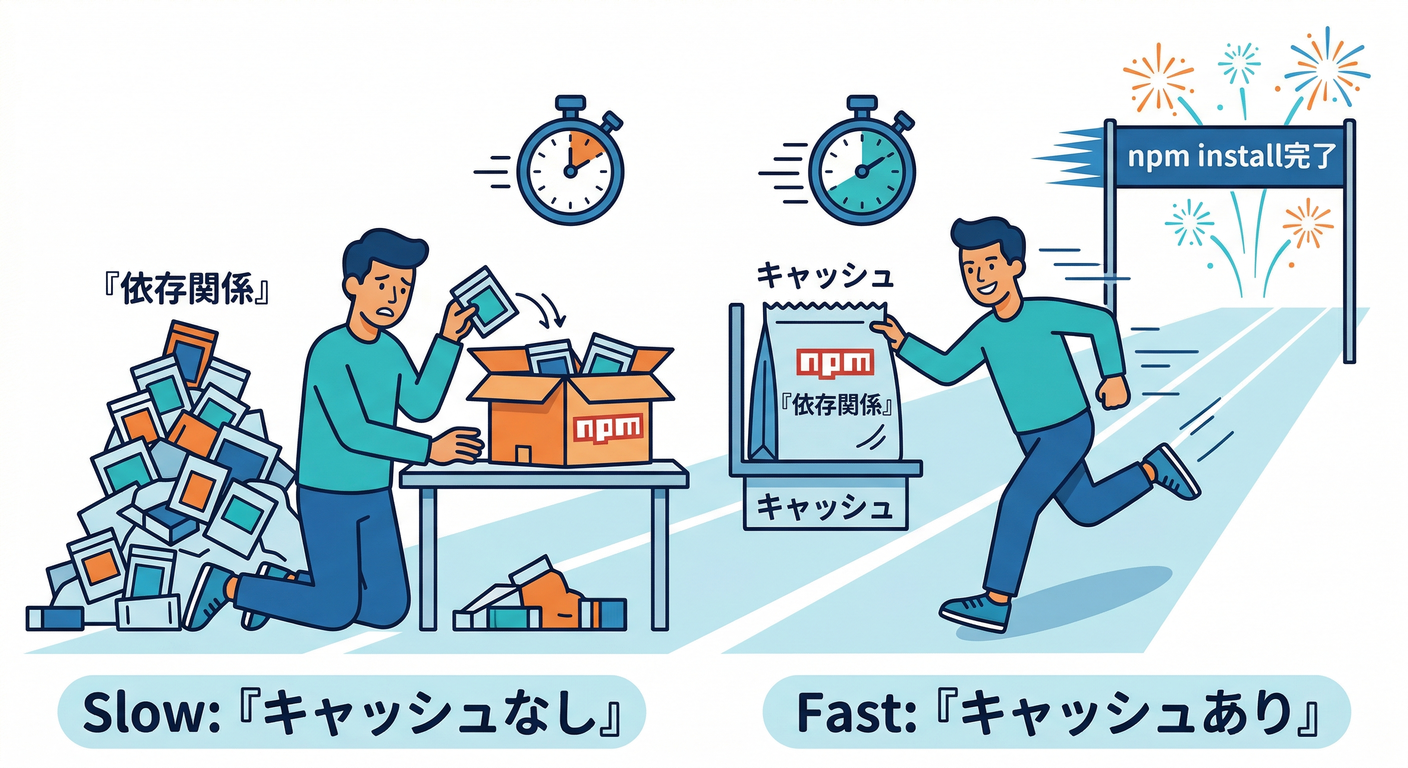 npmキャッシュの速度 (npm Cache Speed)