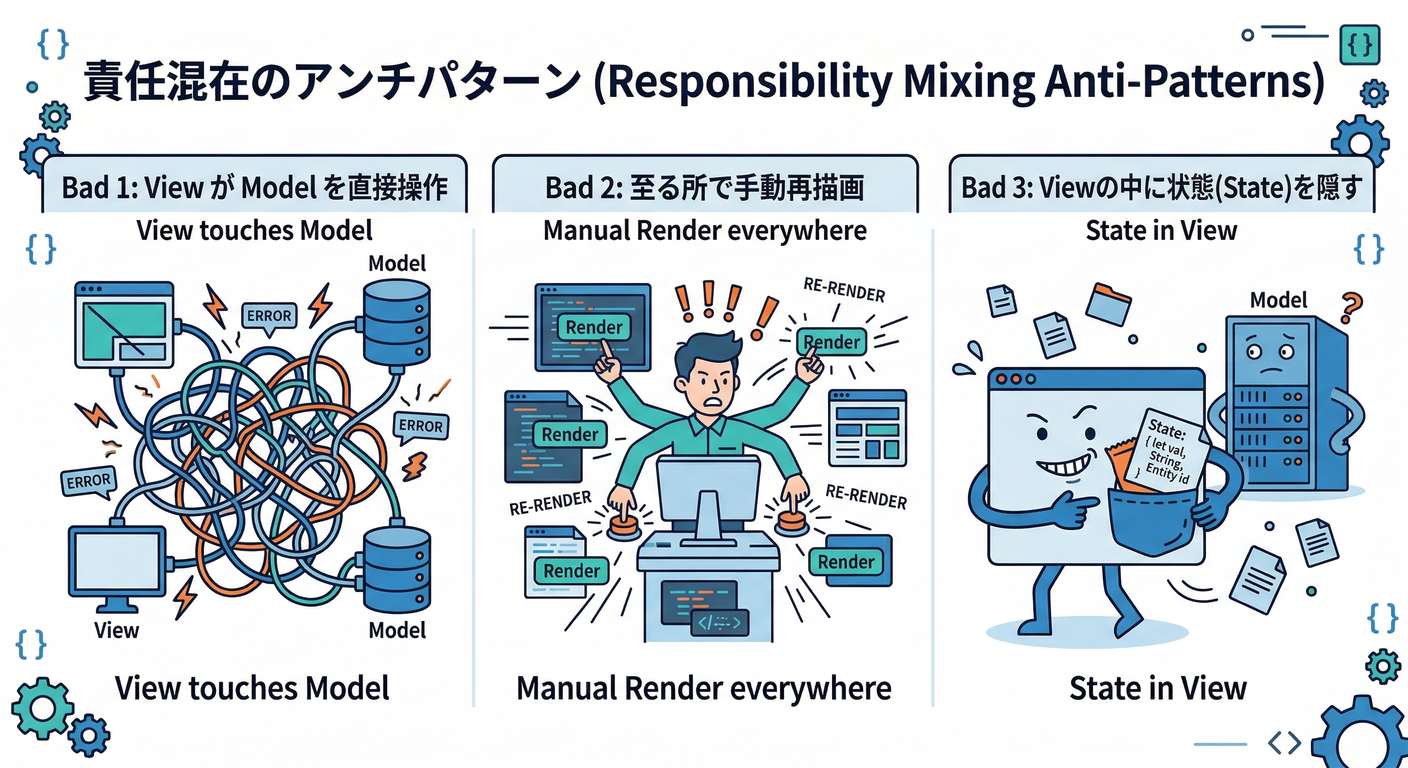 Responsibility Mixing Anti-Patterns