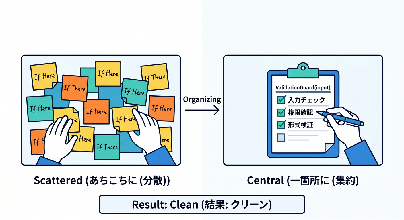 Scattered vs Centralized Logic