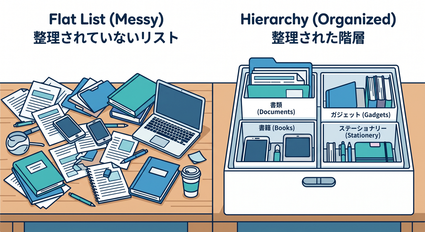 Flat vs Hierarchy