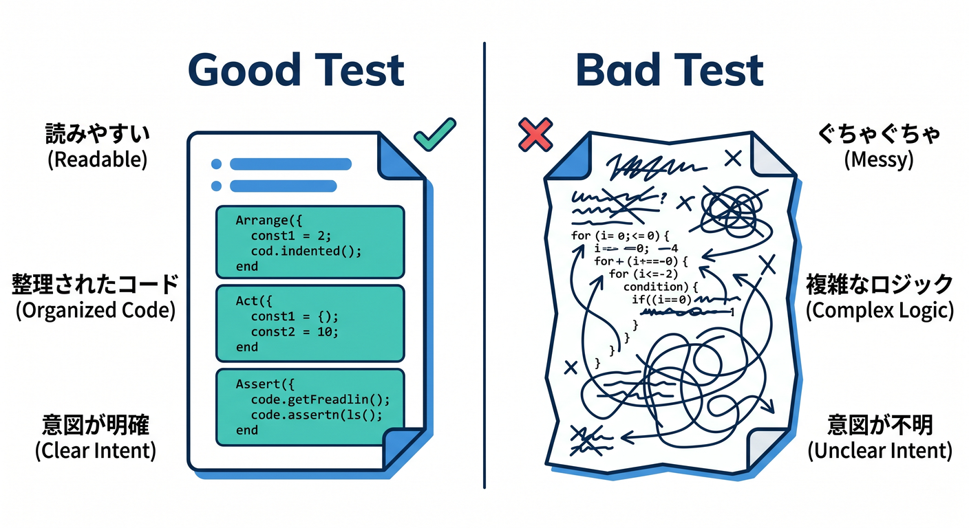 good vs bad test
