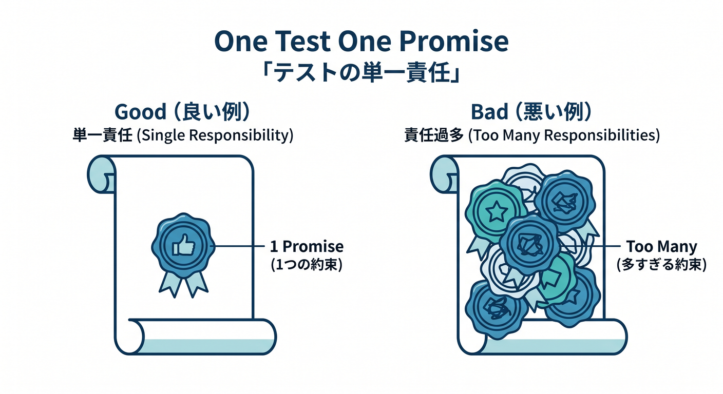 one test one promise