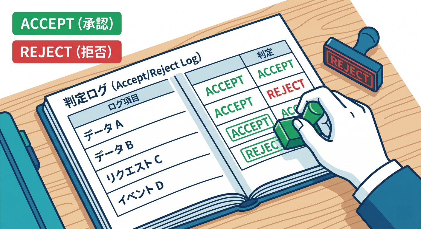 accept reject log