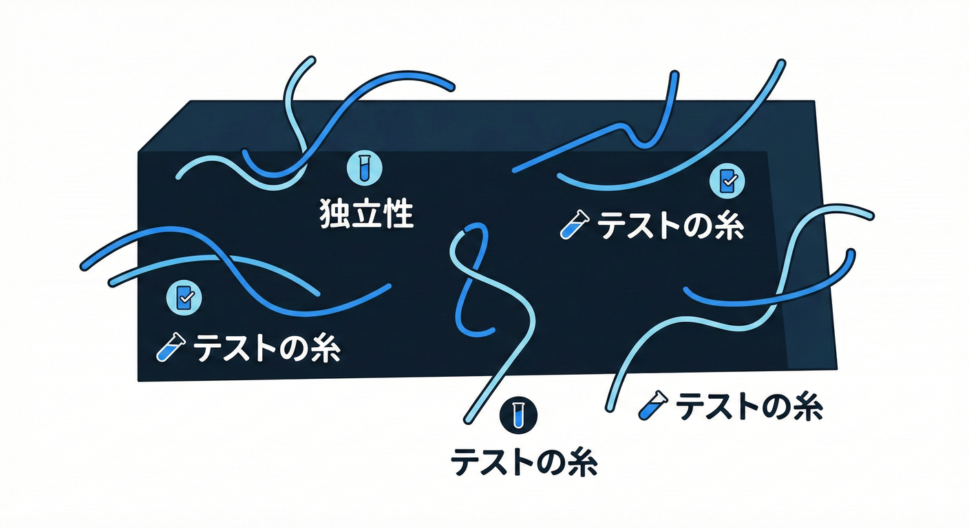 独立したテストの糸