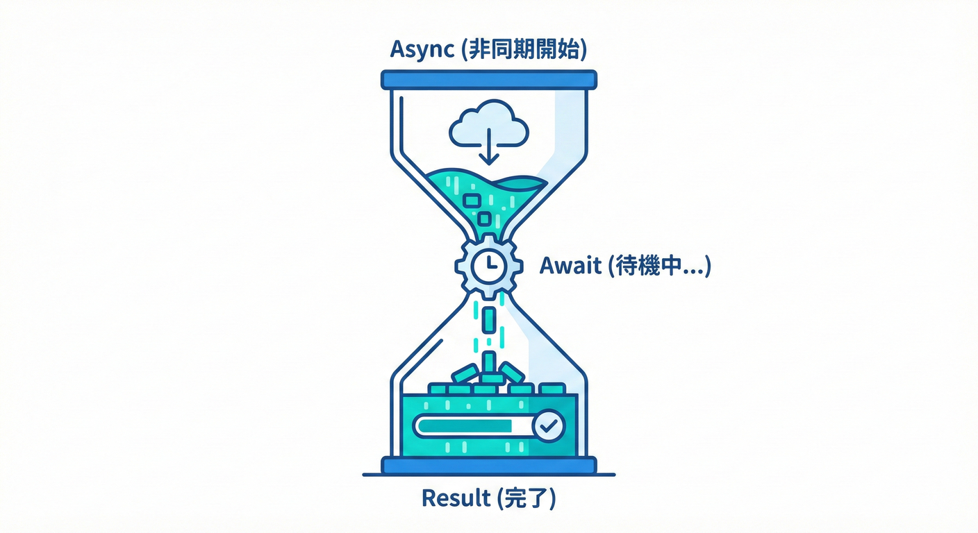 非同期の砂時計