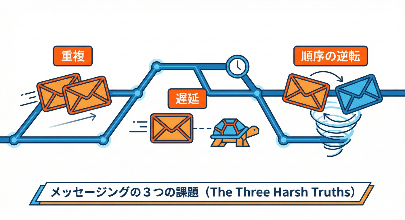 メッセージのカオス（重複・遅延・逆順）