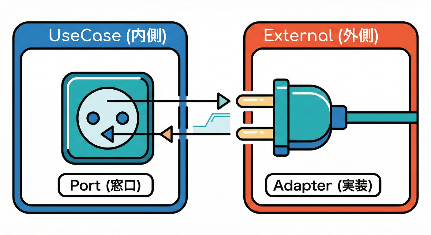Port as a window/plug for external capabilities