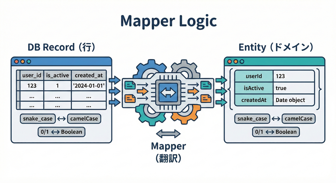 Mapper logic visualization (Record <-> Entity)