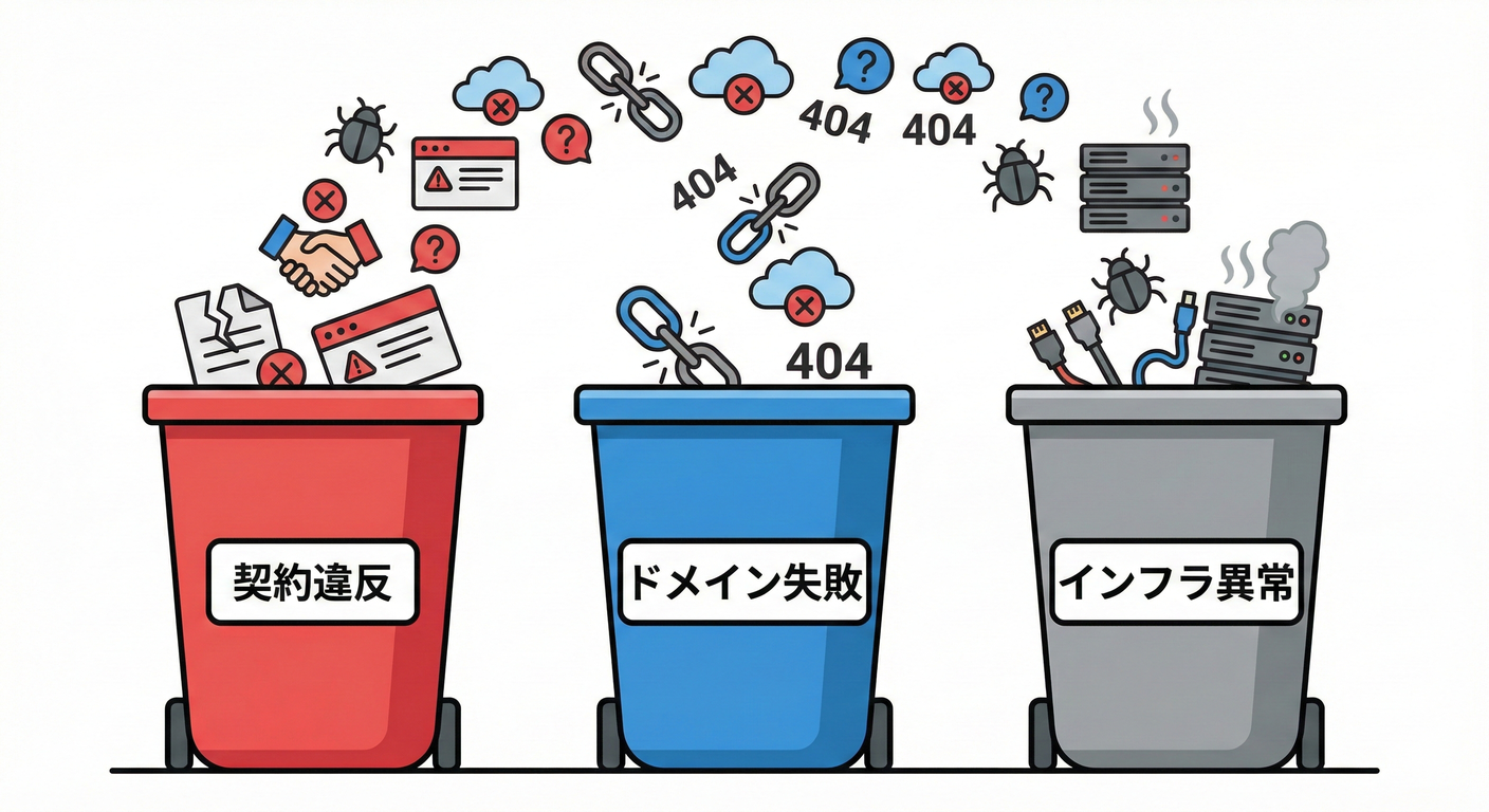 エラーの仕分け箱