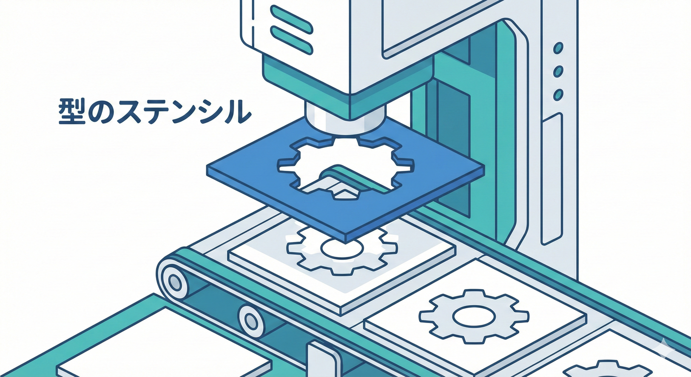 型のステンシル