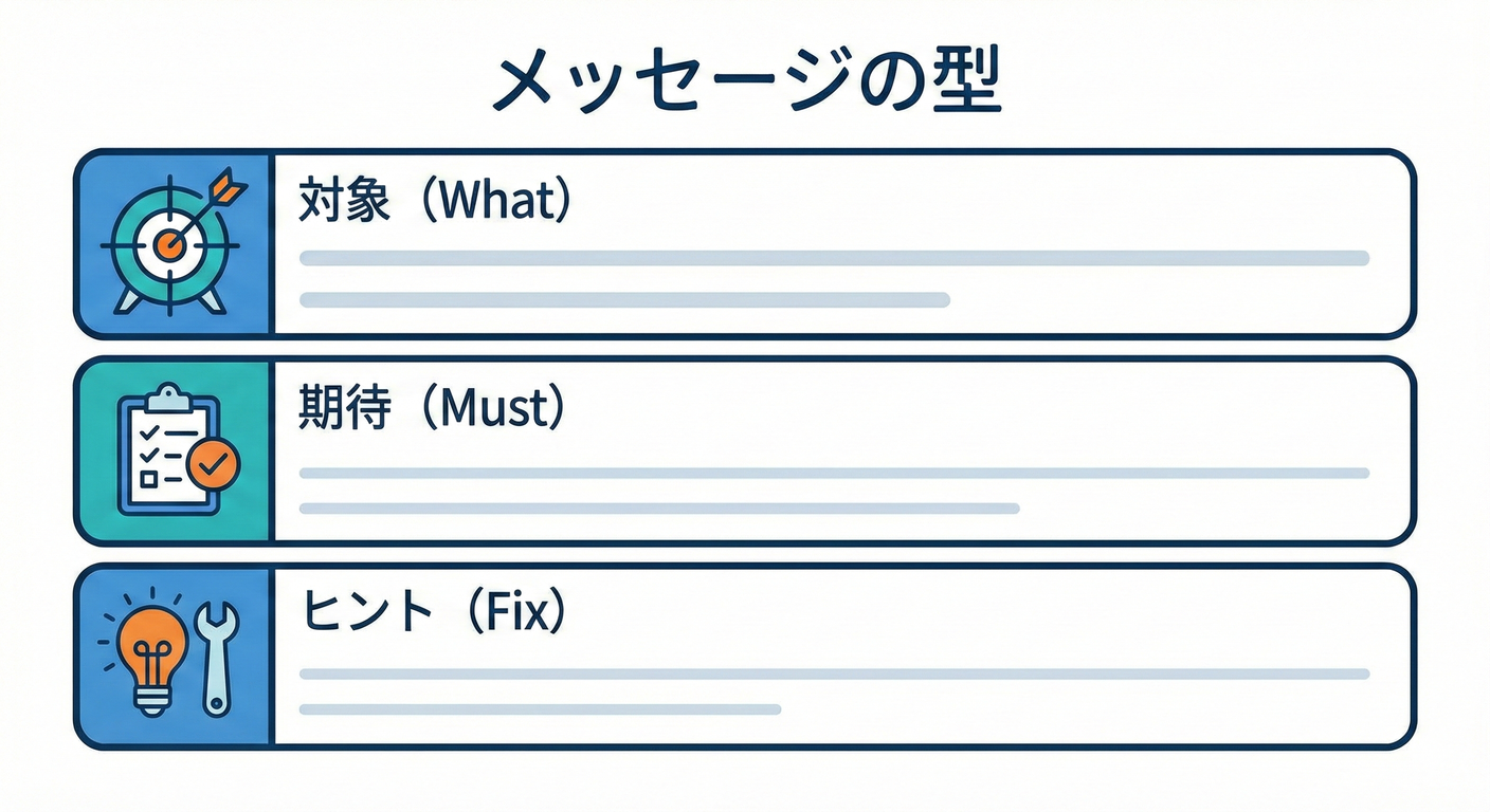 メッセージの型