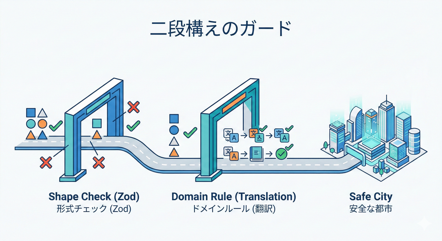 二段構えのガード