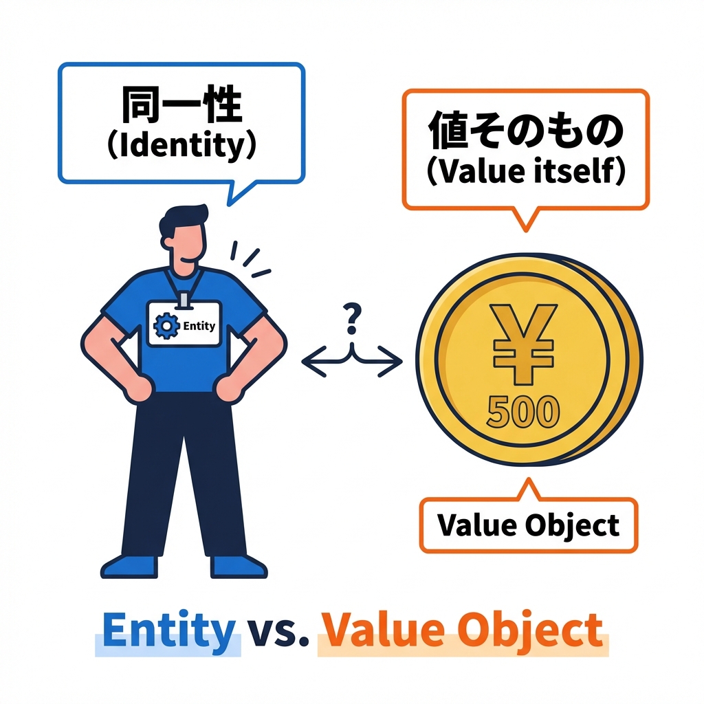 Entity（同一性）と Value Object（値そのもの）の違い