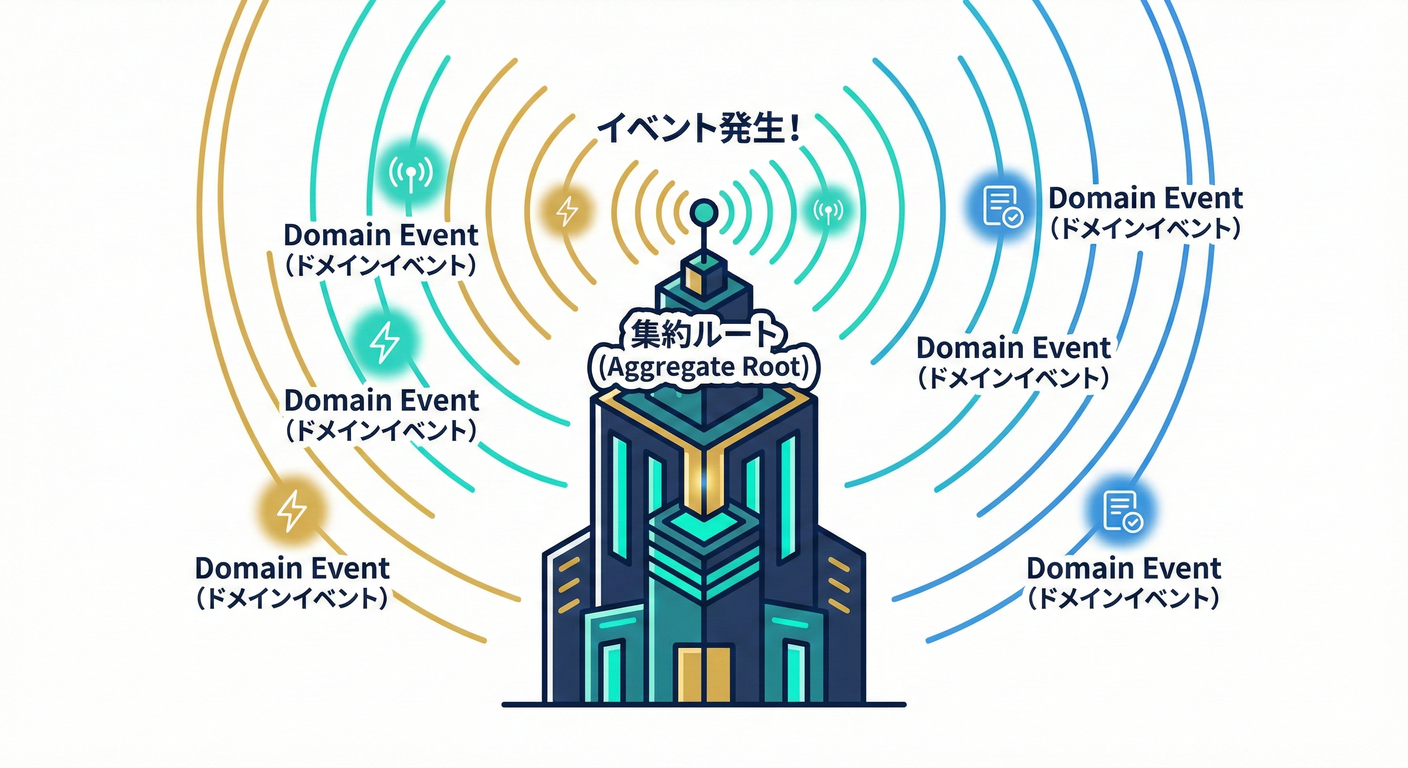 イベントは状態変更を管理する「集約ルート」から発火させる