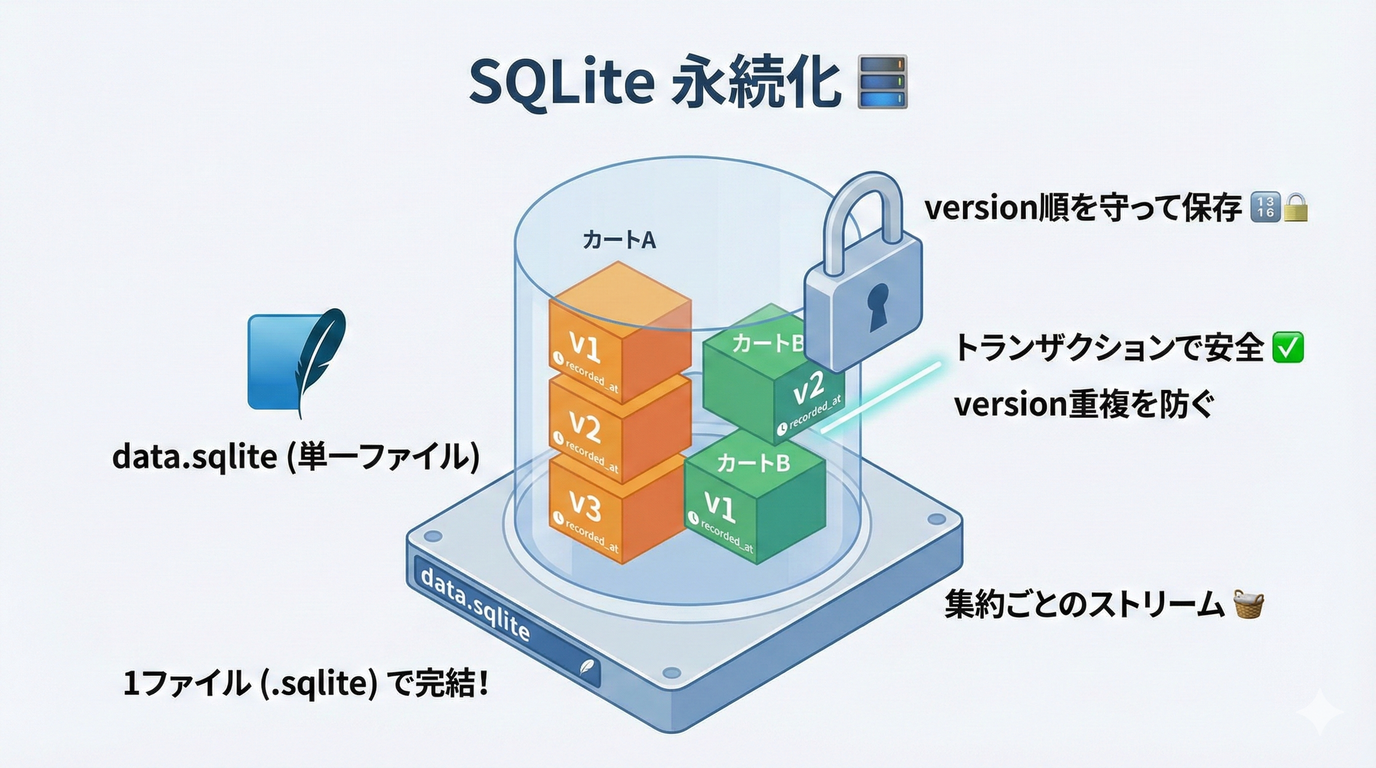 SQLiteへの永続化:ファイル1つに保存する軽量データベース