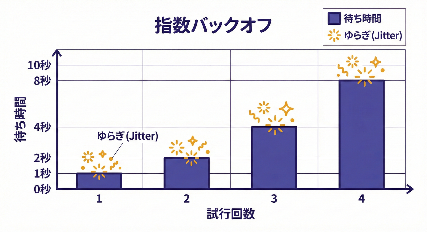 Exponential Backoff + Jitter