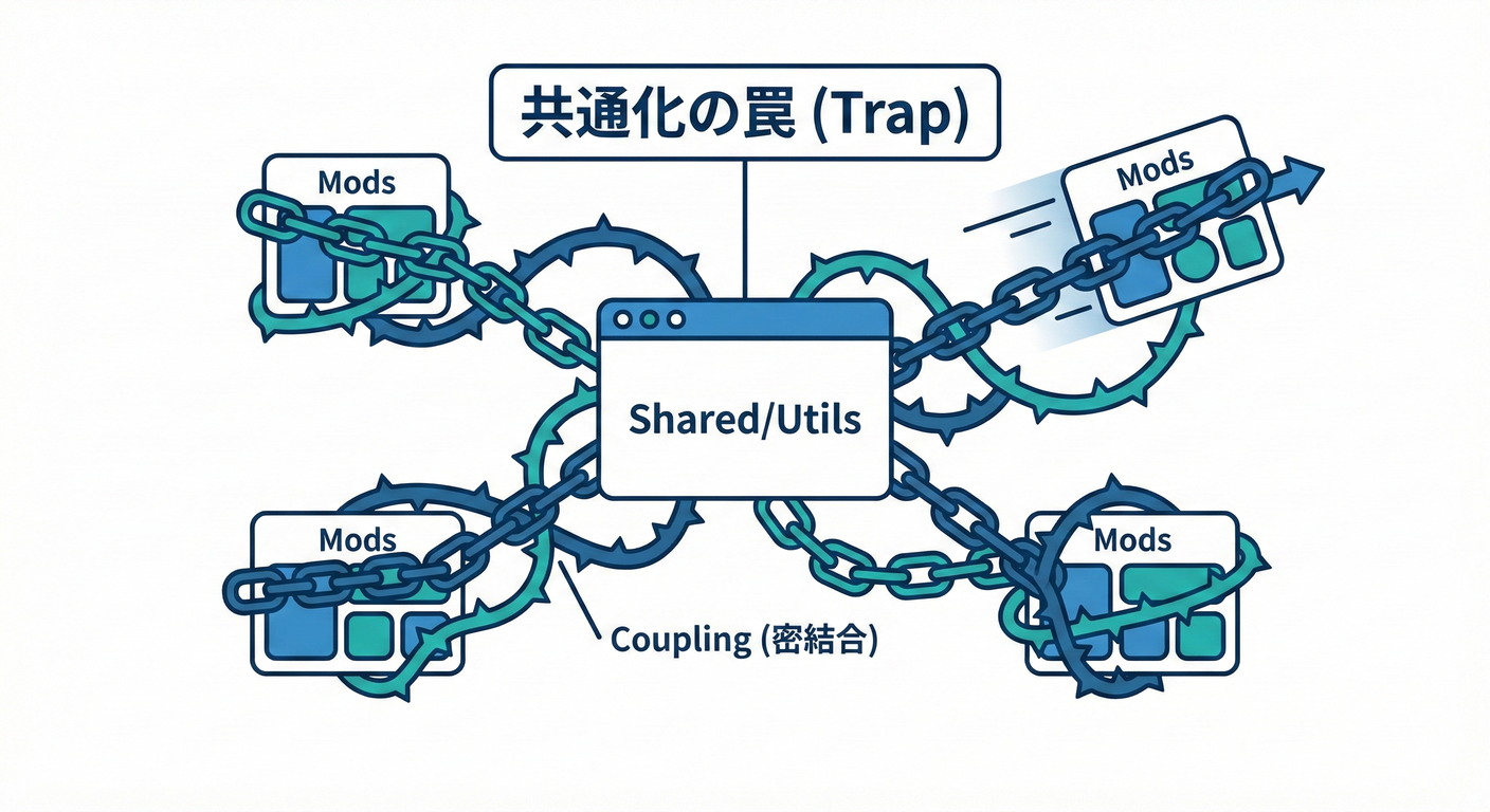 共通化の罠 (Trap of Shared)