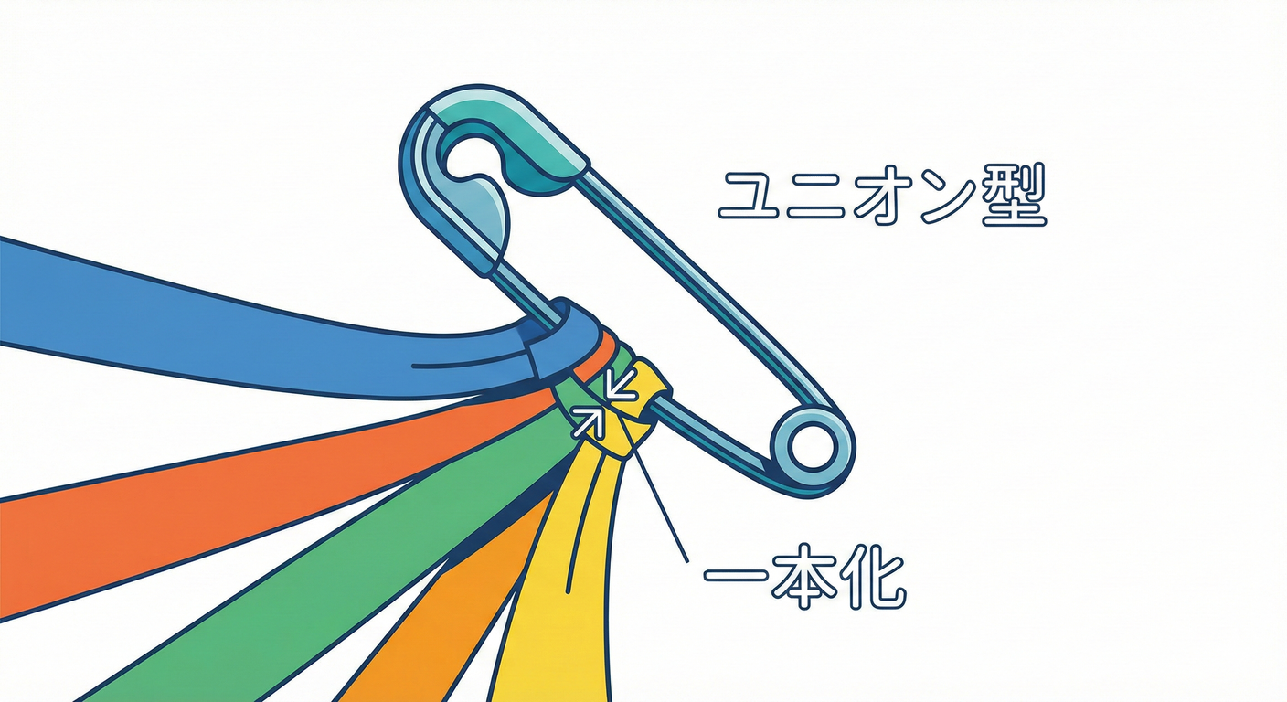 ユニオン型とピン